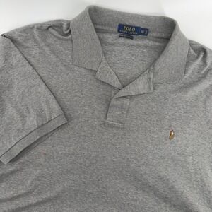 Polo Ralph Lauren Mens 2XLT Gray Short Sleeve Polo Shirt